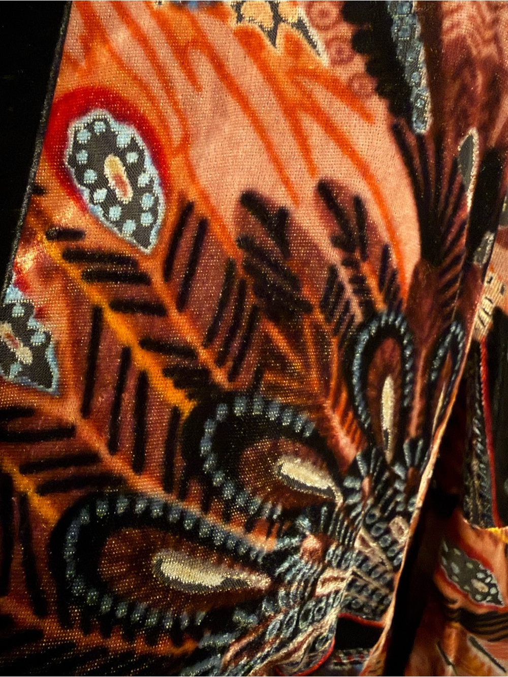 Chico’s velvet peacock pattern duster/kimono/layering piece.New w/ tags, sz L/XL - Picture 5 of 8